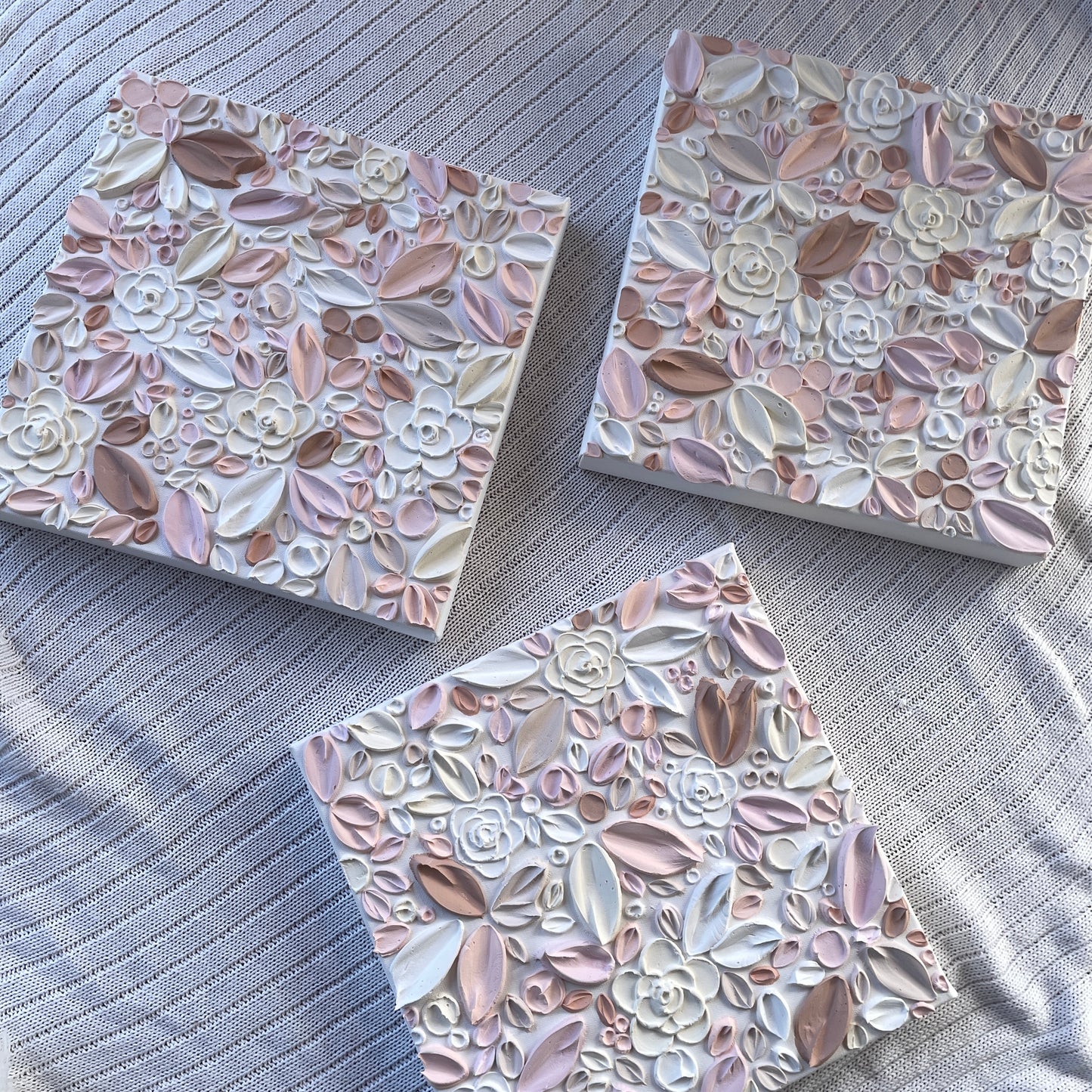 ‘Neutral pink commission’ -Original Textured Artwork On Canvas