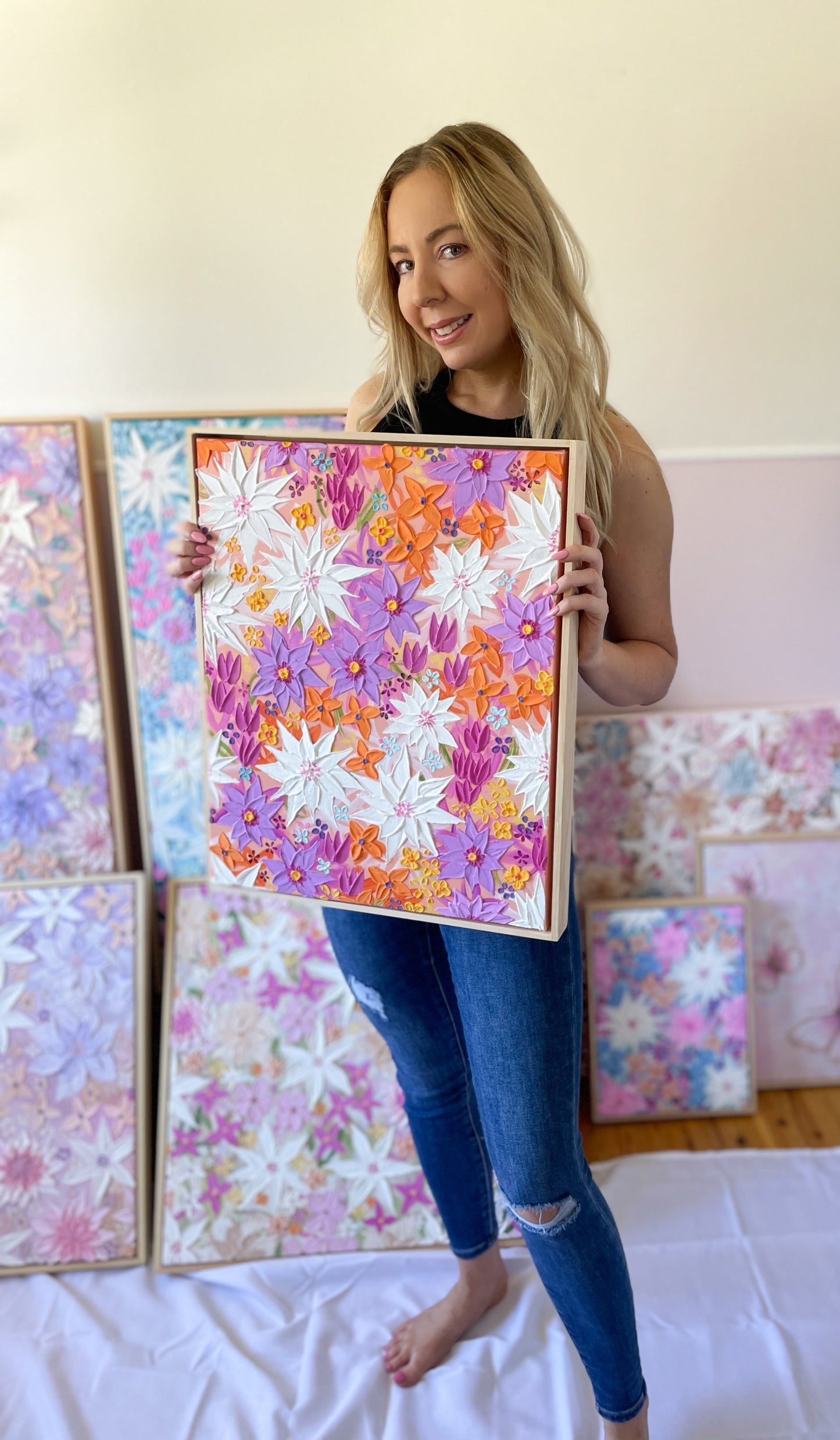 ‘Fun in the sun’- Original Textured Artwork On Canvas