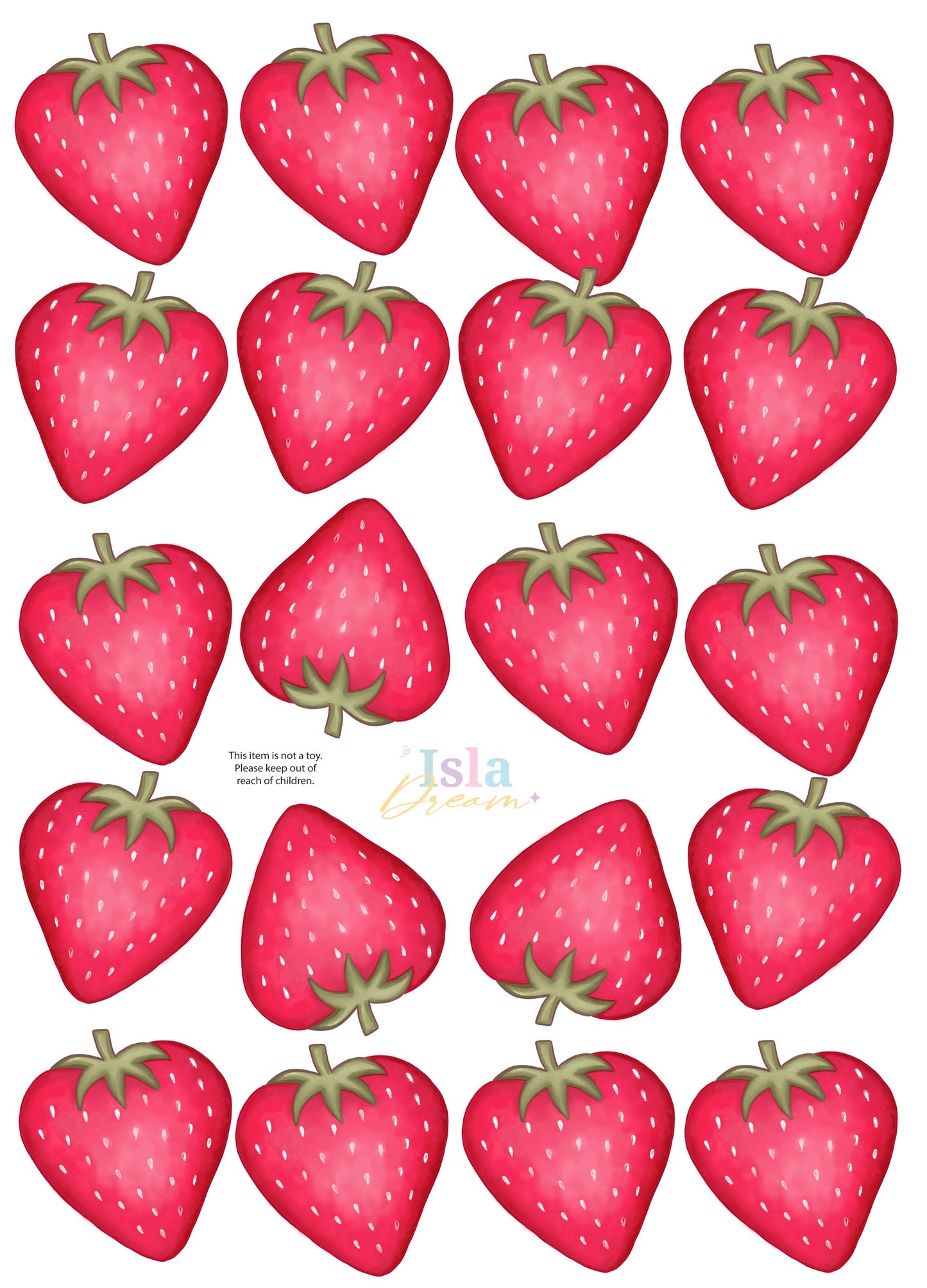 Cute Fruit Strawberry Wall Decals