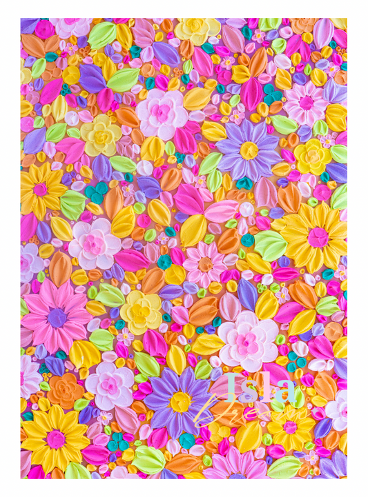 Electric Blooms Print