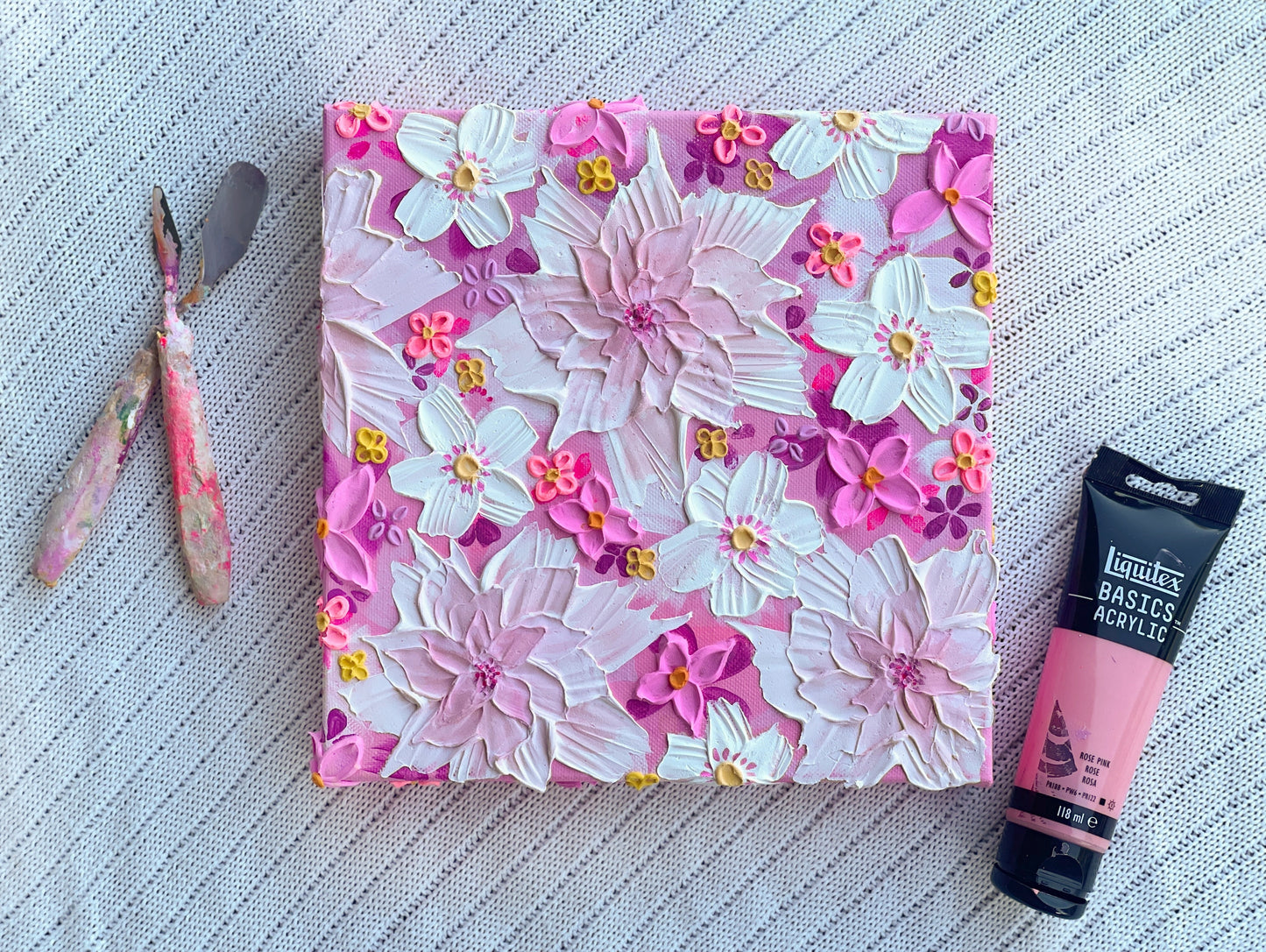 ‘Daisy dream’- Original Textured Artwork On Canvas