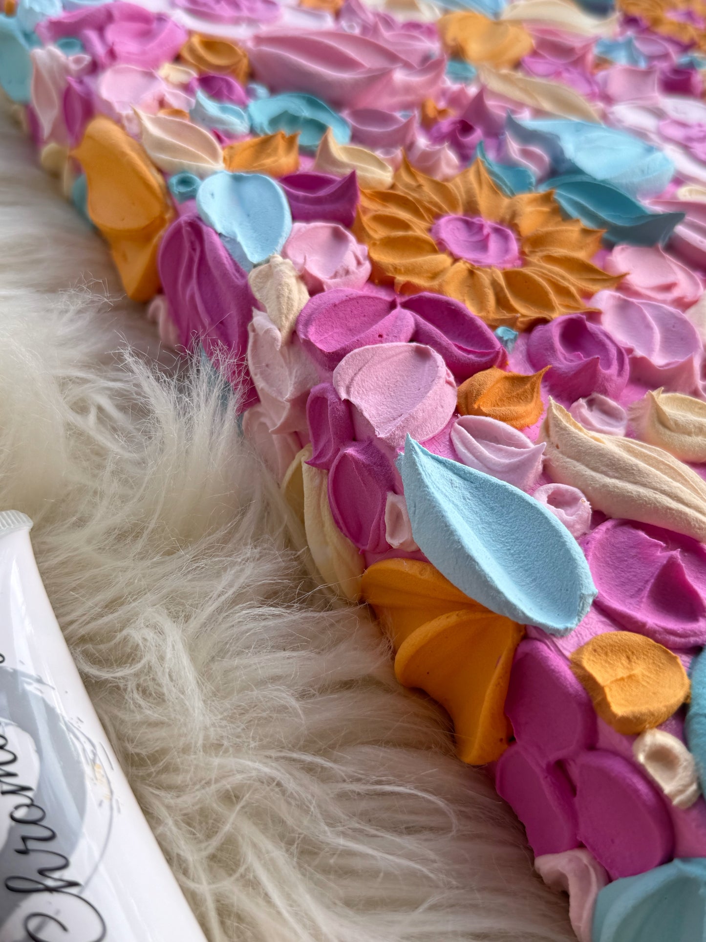 ‘Petal Parade’ - Textured floral art on canvas