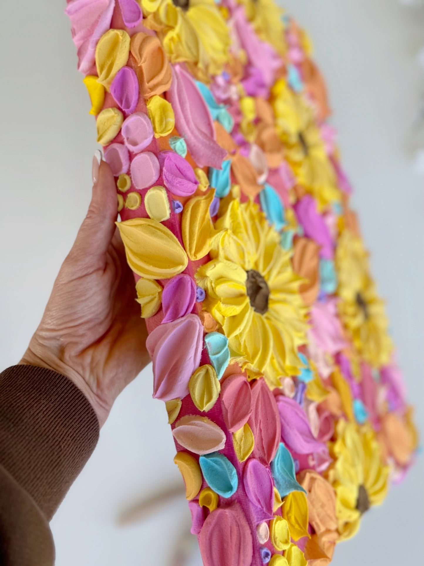 ‘Sunflower Soda’ -Original Textured Artwork On Canvas