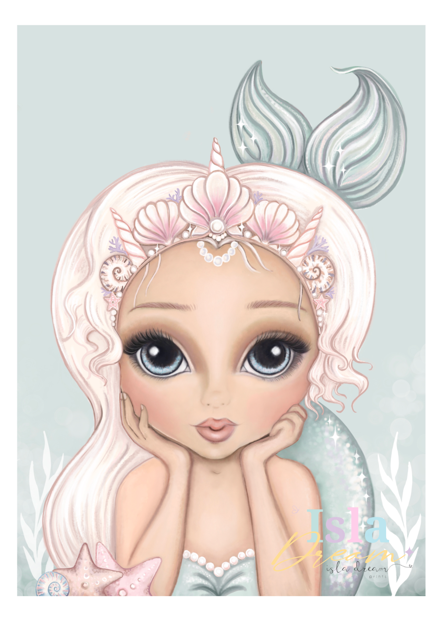 Jade the Mermaid Print