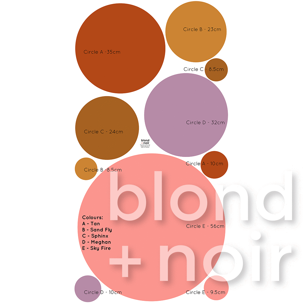 Über Circles Wall Decals- choose your colours!