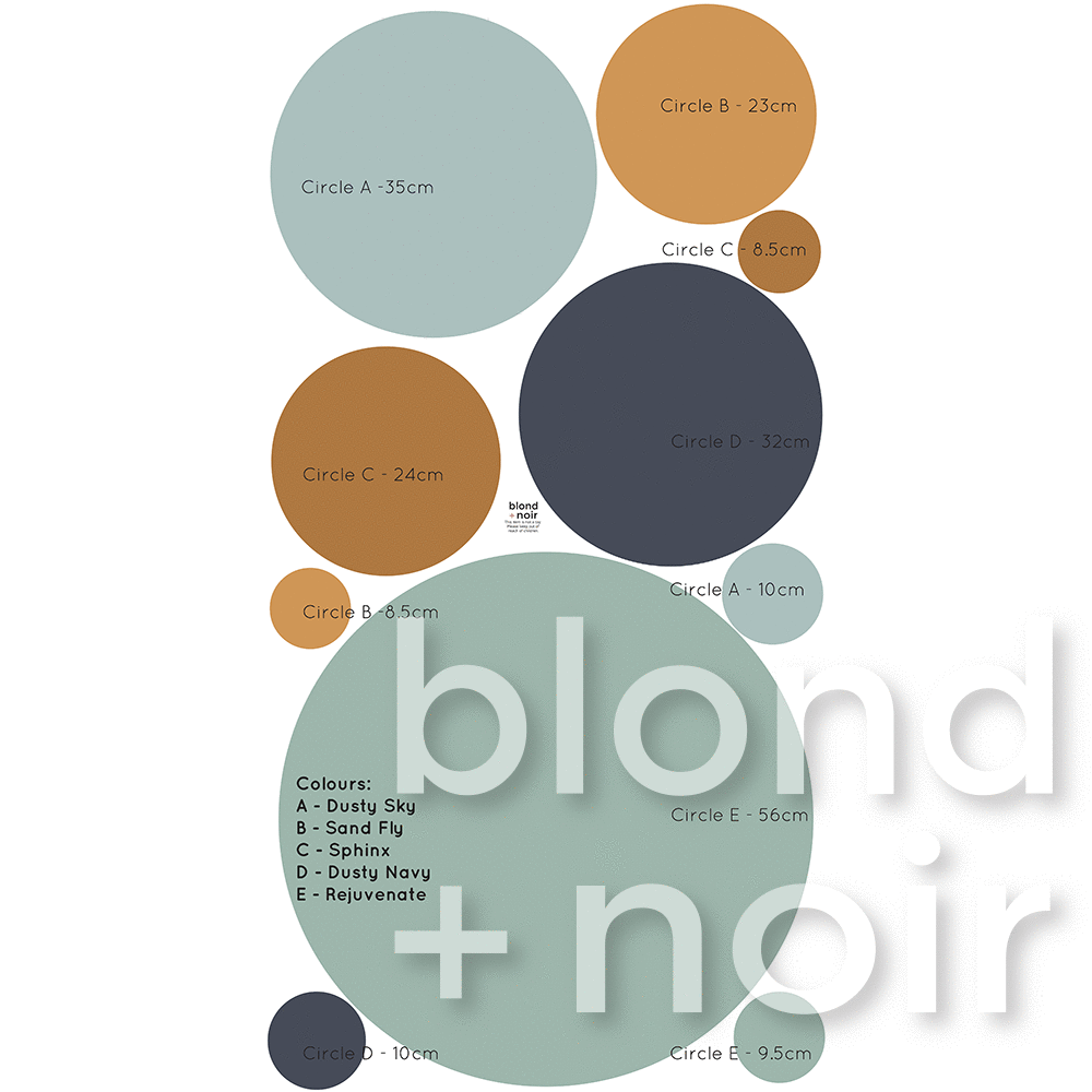 Über Circles Wall Decals- choose your colours!