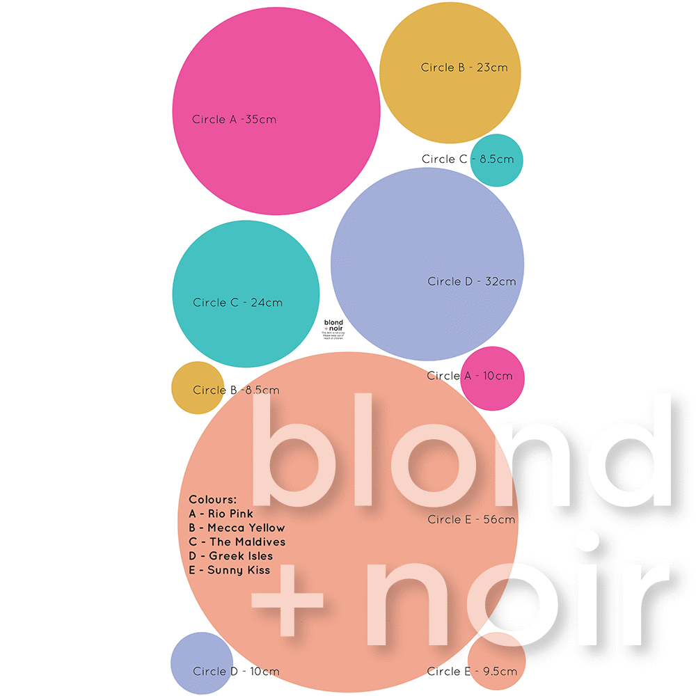 Über Circles Wall Decals- choose your colours!