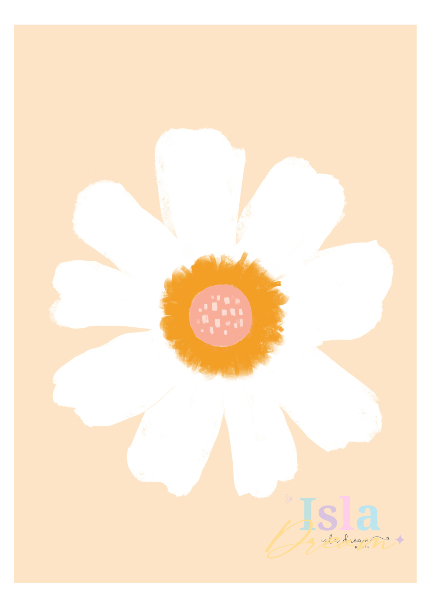 Daisy Print - Peach