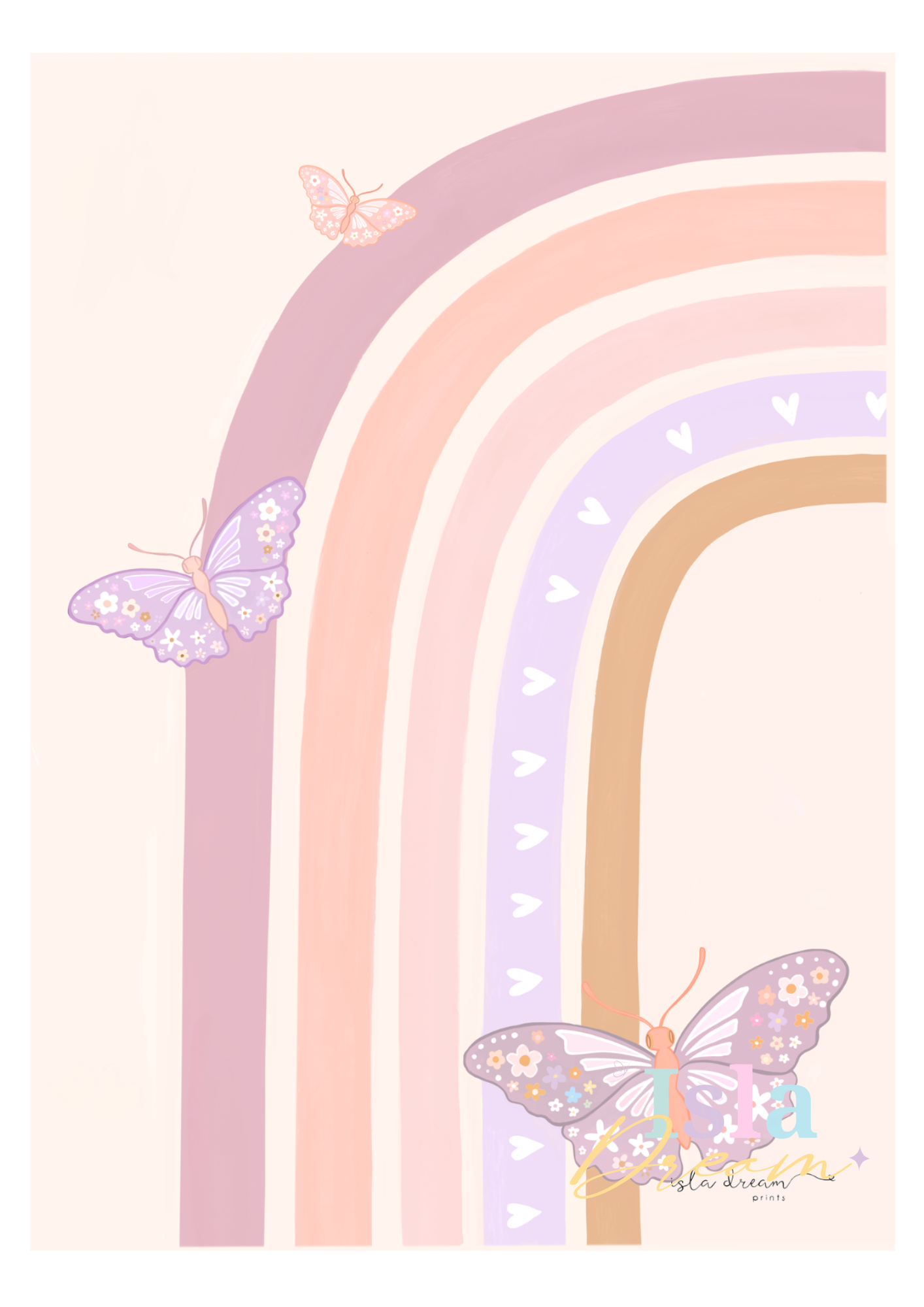 Butterfly Rainbow Print - Girly
