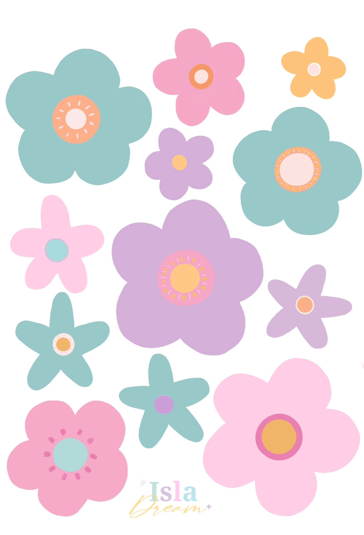 Sierra Flower Wall Decals - Mini & Midi