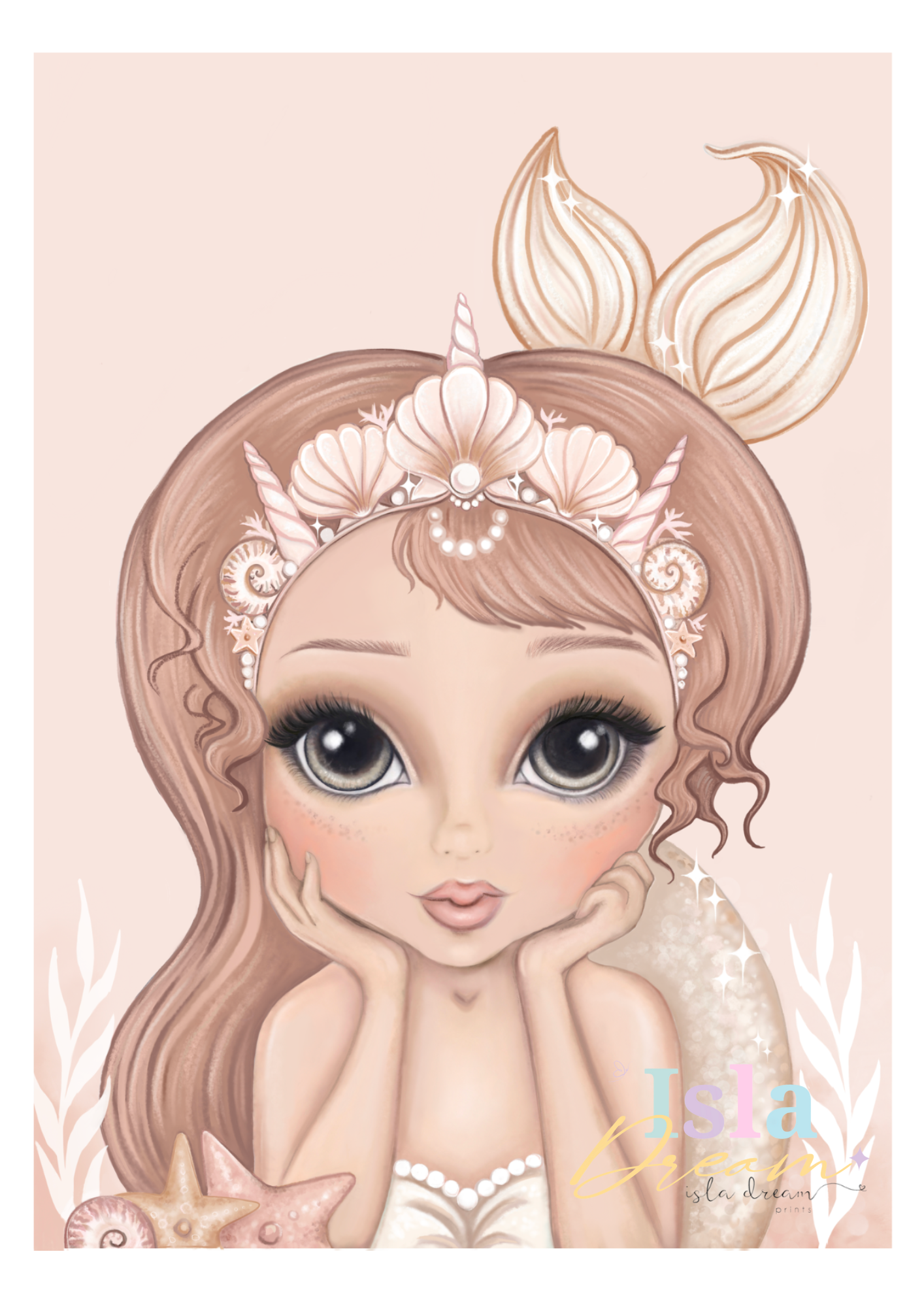 Farrah the Mermaid Print