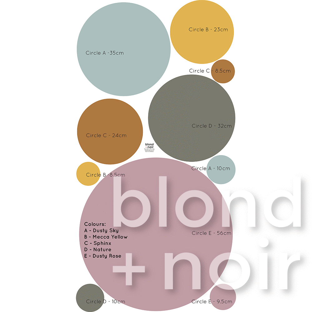 Über Circles Wall Decals- choose your colours!