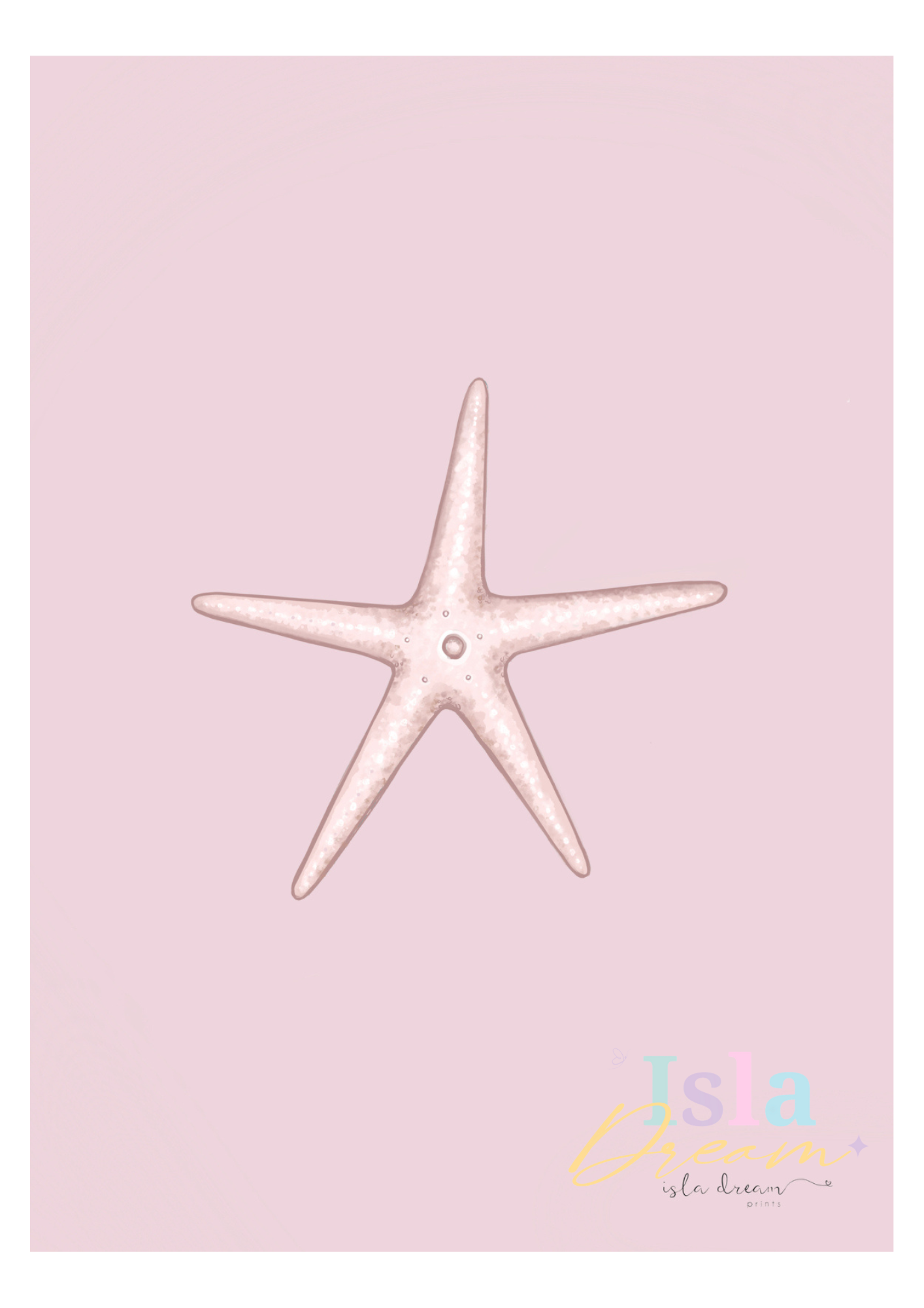 Mermaid Starfish Print - Pink & Mint