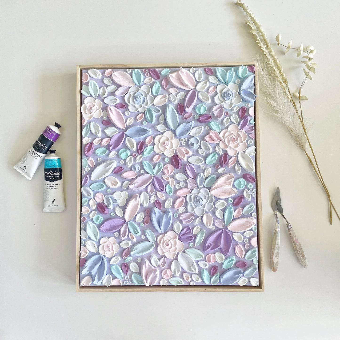 ‘Periwinkle’- Original Textured Artwork On Canvas