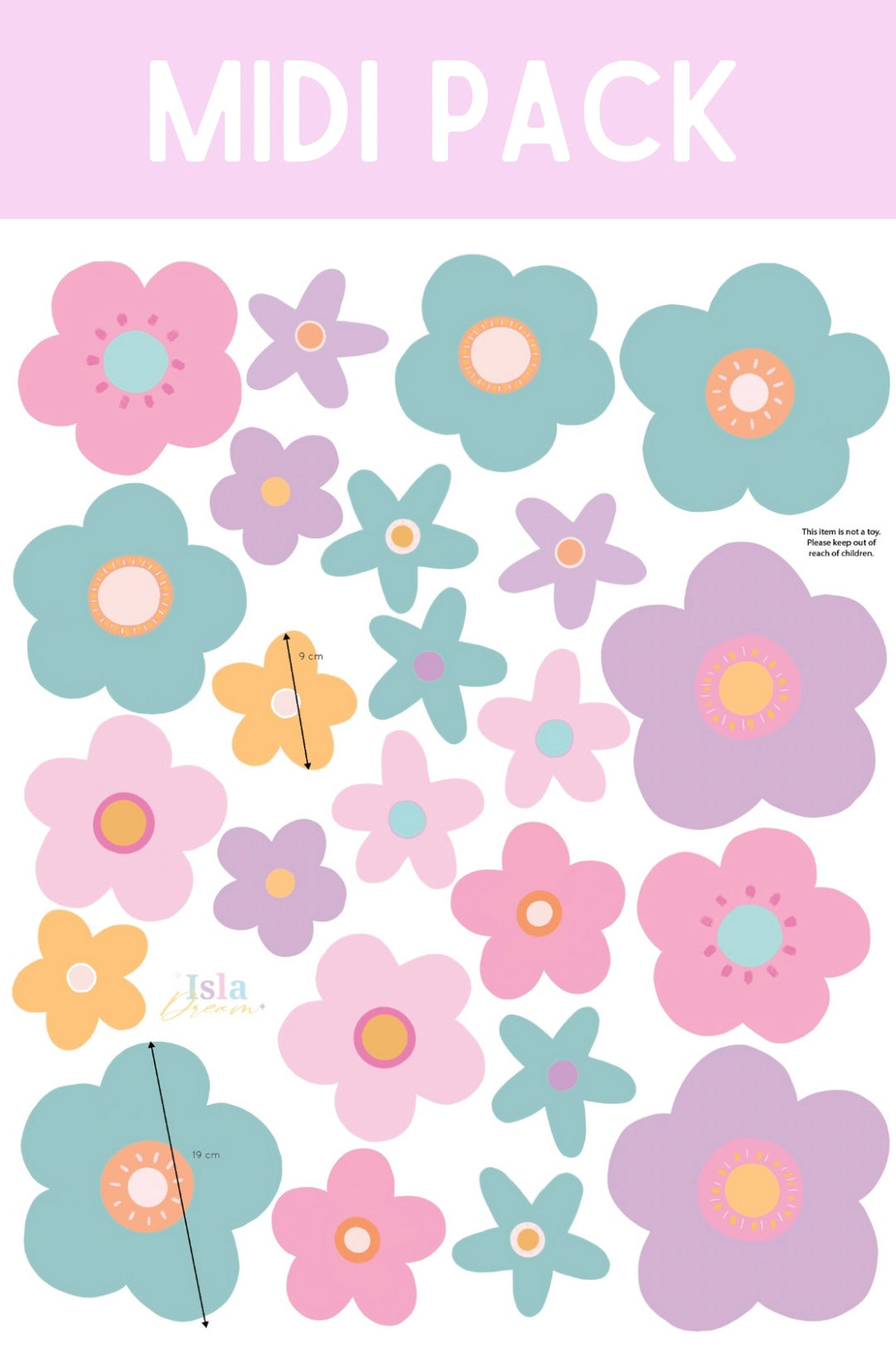 Sierra Flower Wall Decals - Mini & Midi