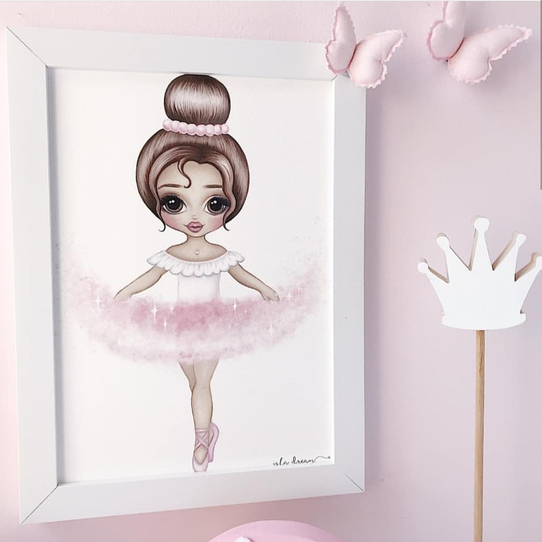 Ariana The ballerina print: available pink/lilac - Isla Dream Prints