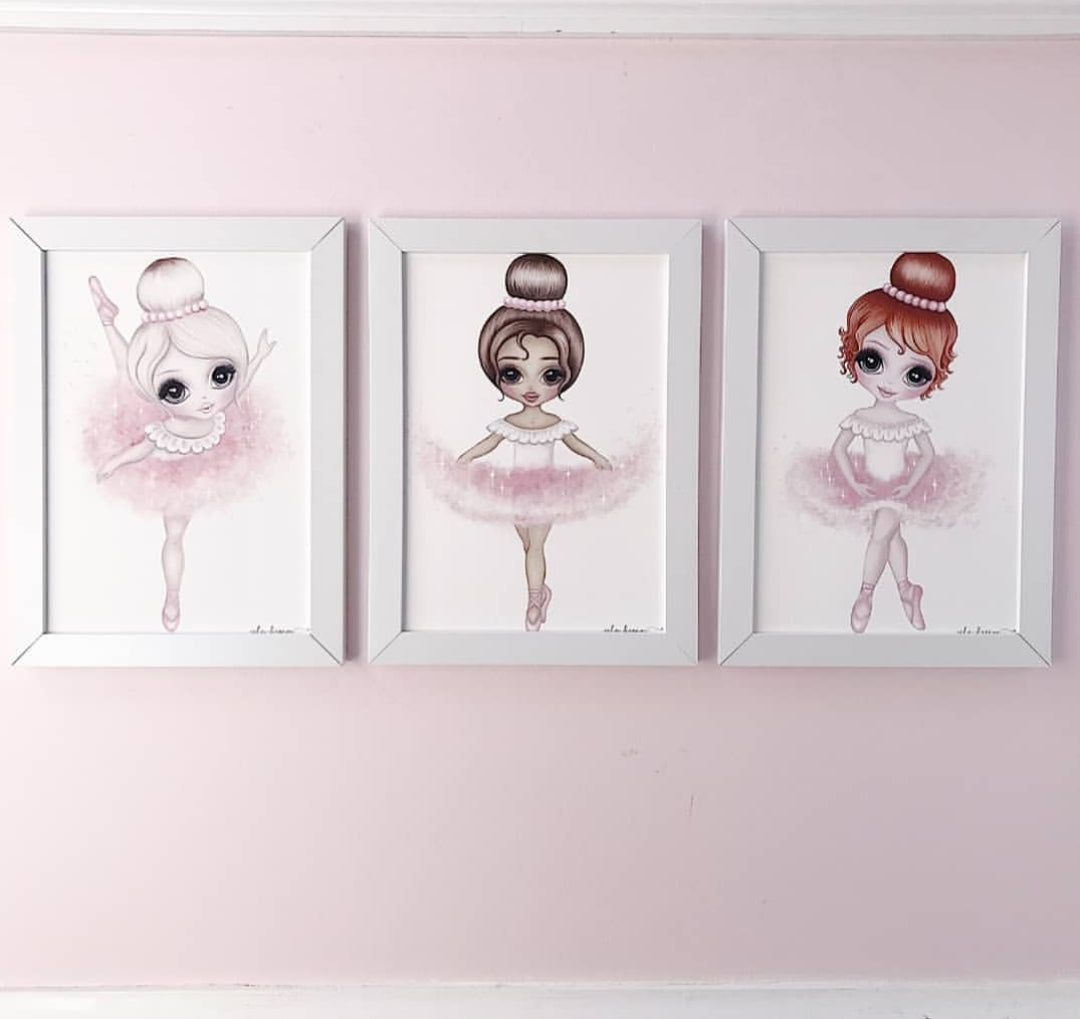 Bella the ballerina print: available in pink/lilac - Isla Dream Prints