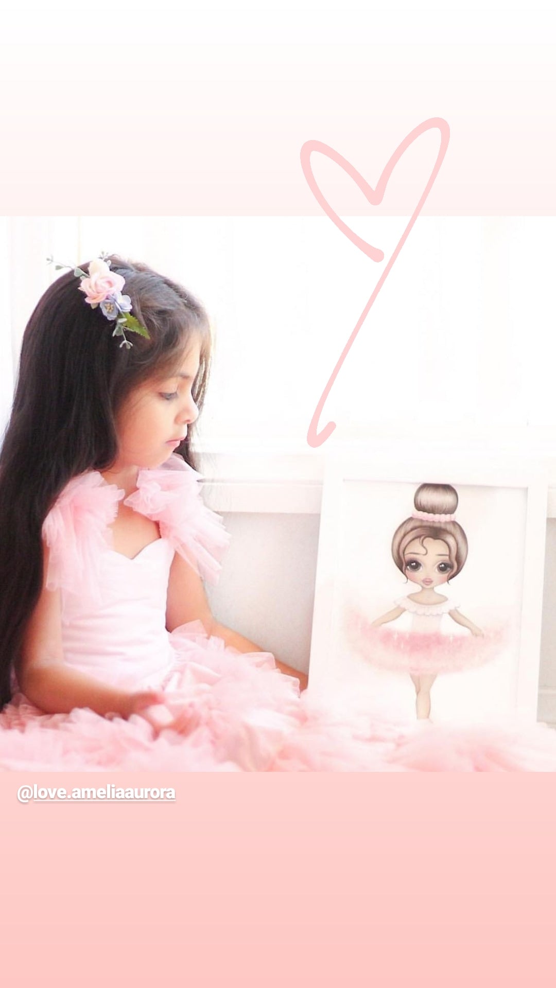 Ariana The ballerina print: available pink/lilac - Isla Dream Prints