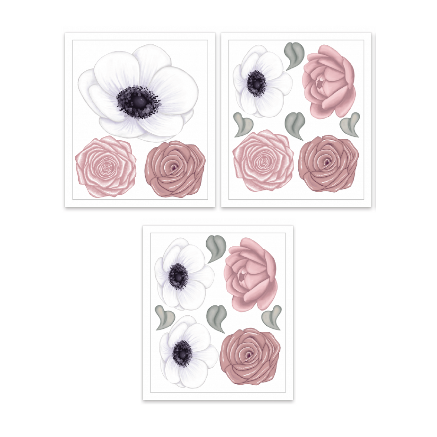 The Flower Box Wall Decals - Bordeaux