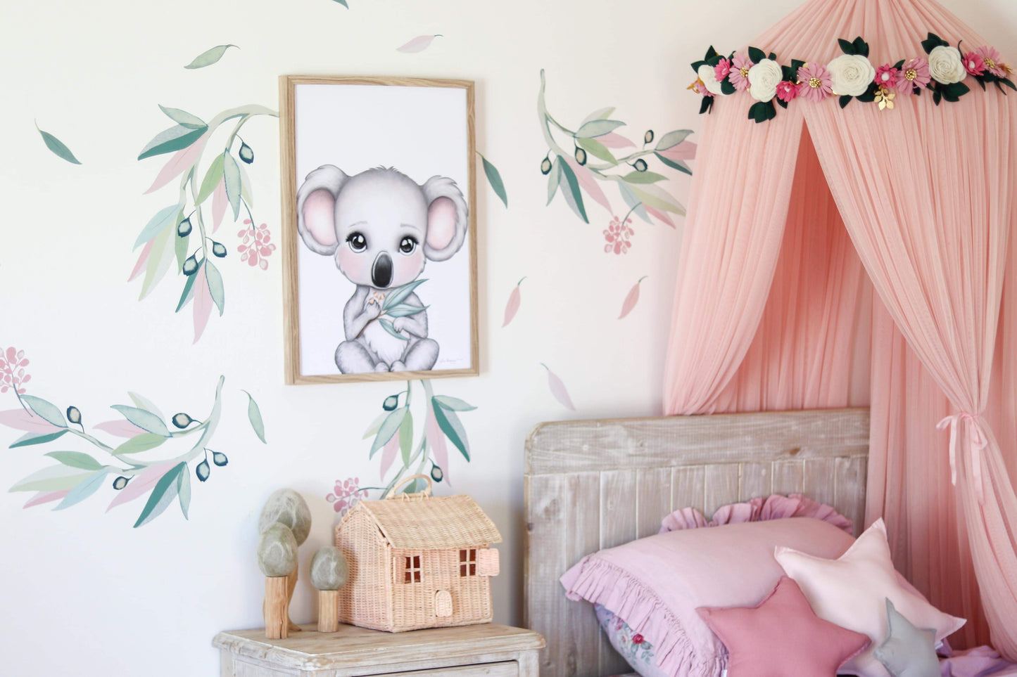 ‘Snowy River’ gum leaves- Fabric Wall Decals - Isla Dream Prints