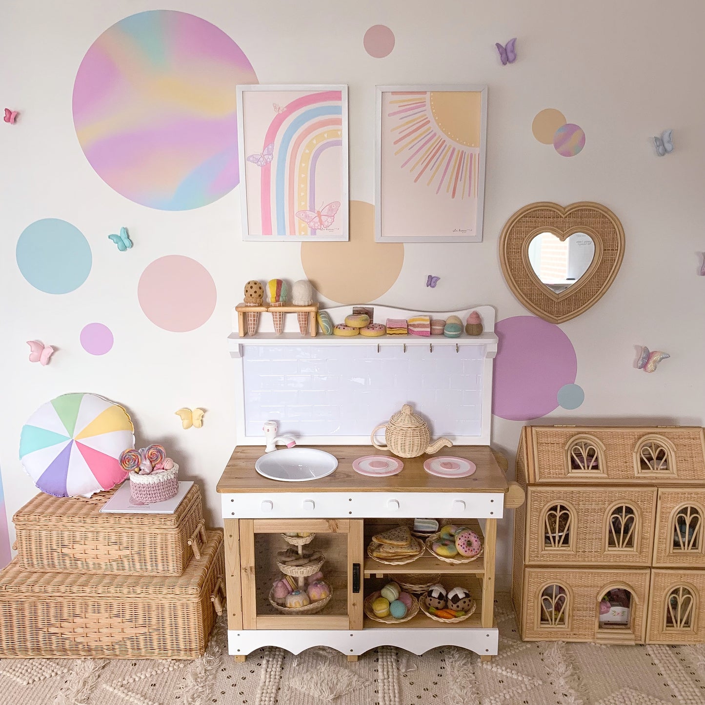 Butterfly Rainbow Print - Pastel