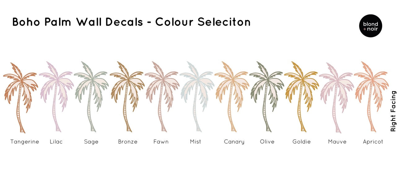 Boho Palms Wall Decals