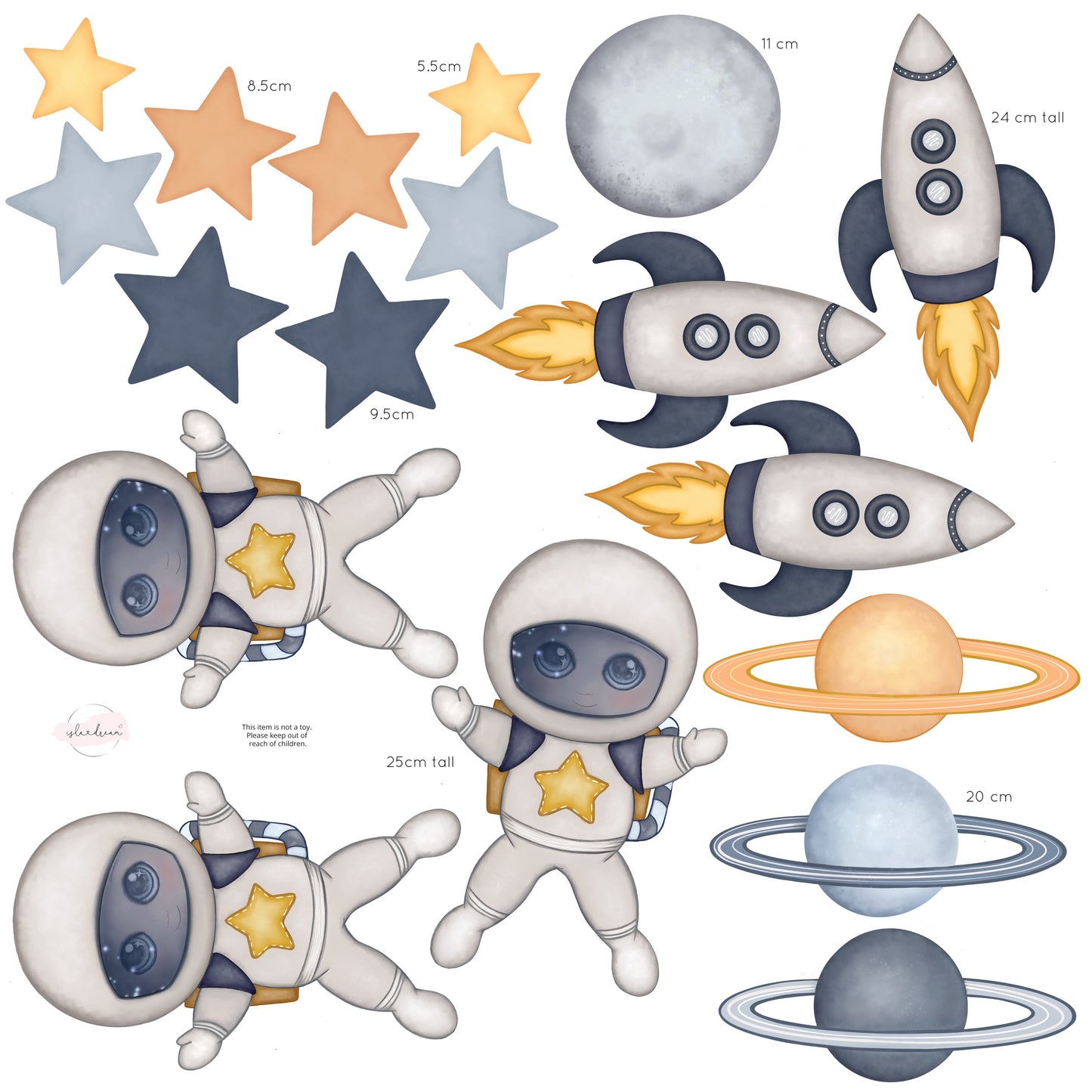 Astronauts In Space Wall Decals