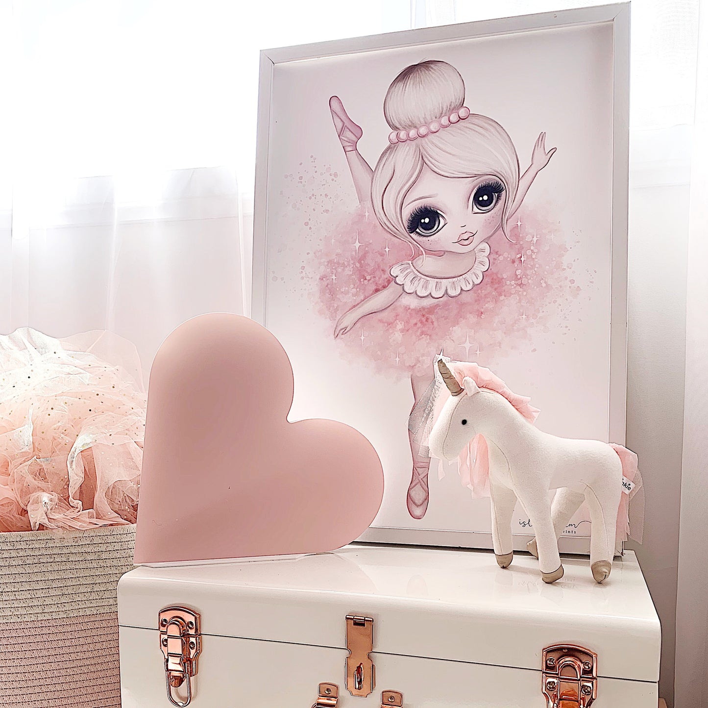 Bella the ballerina print: available in pink/lilac - Isla Dream Prints