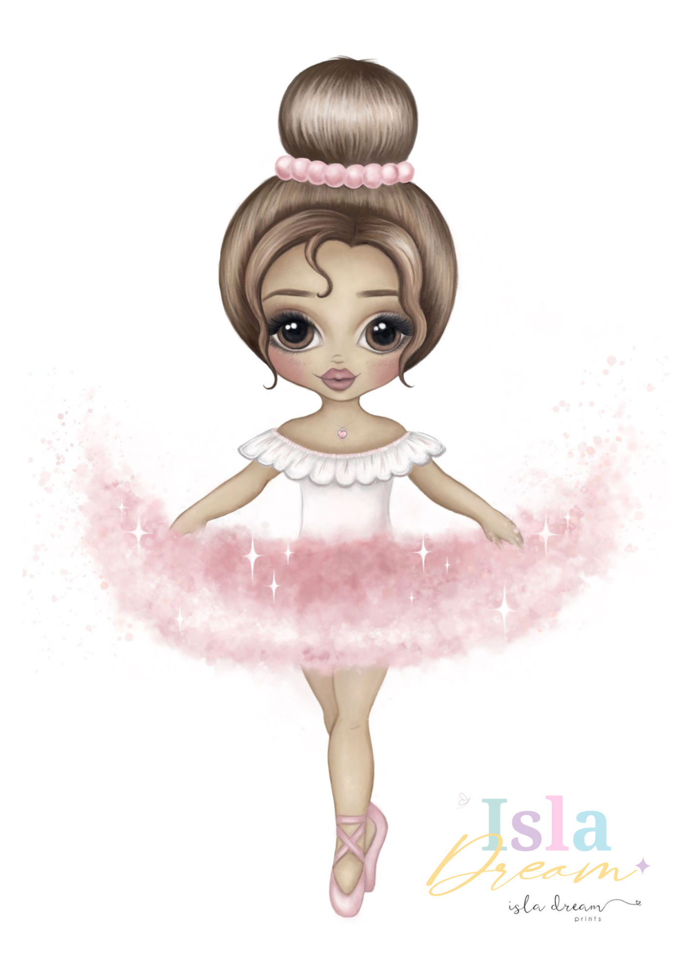 Ariana the Ballerina Print - Pink