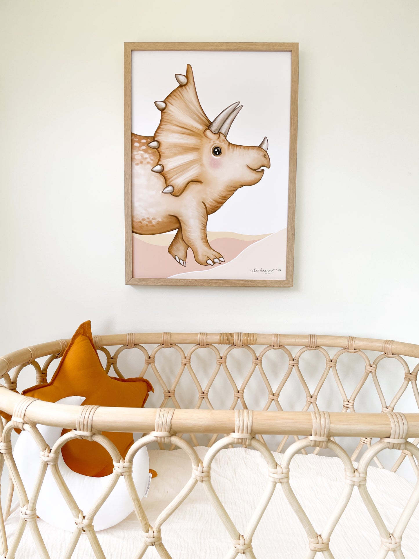 Teddy the Triceratops Dinosaur Print