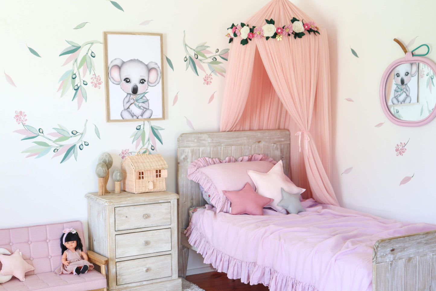 ‘Snowy River’ gum leaves- Fabric Wall Decals - Isla Dream Prints