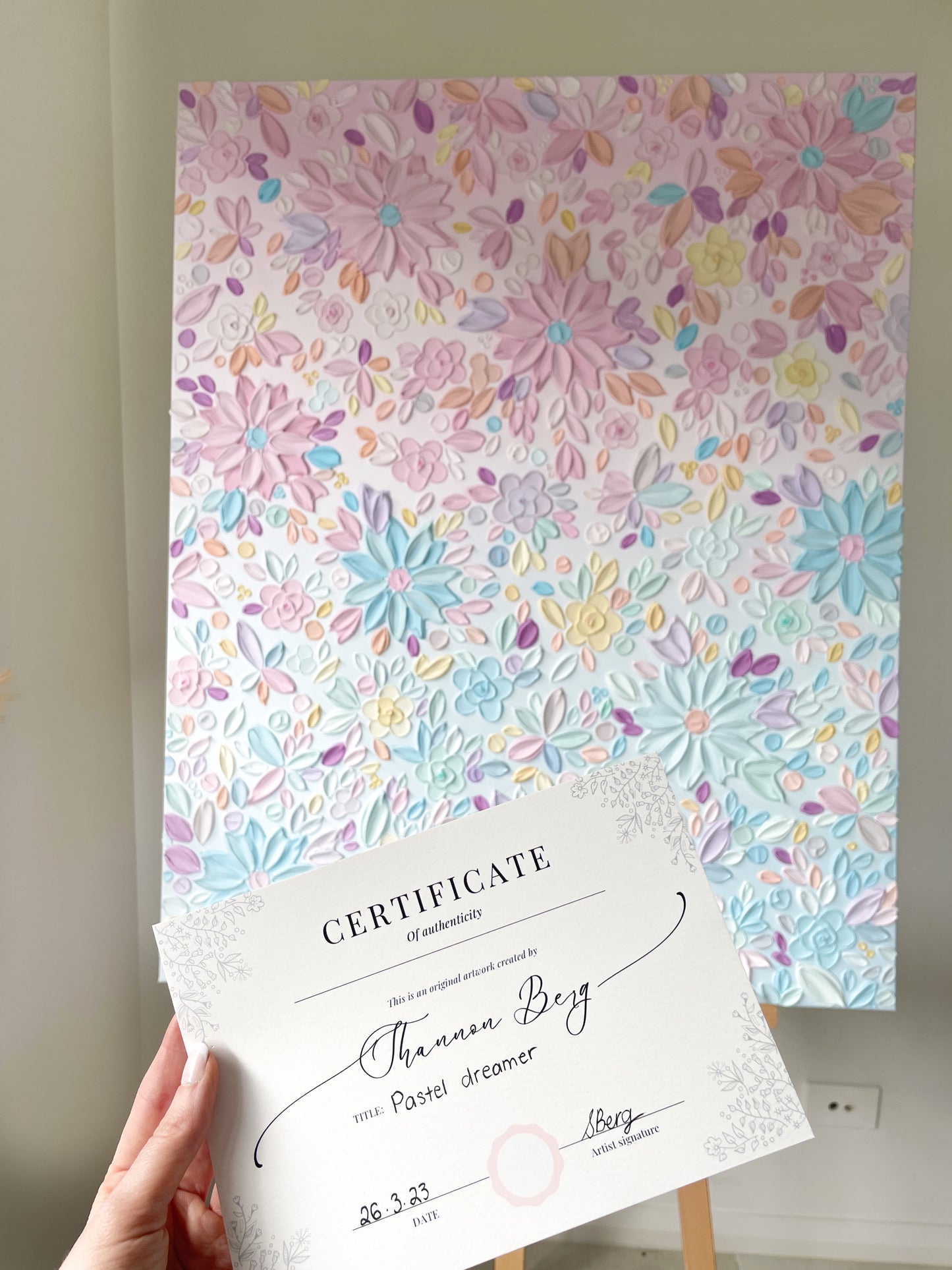 ‘Pastel Dreamer’ Original Textured Artwork On Canvas