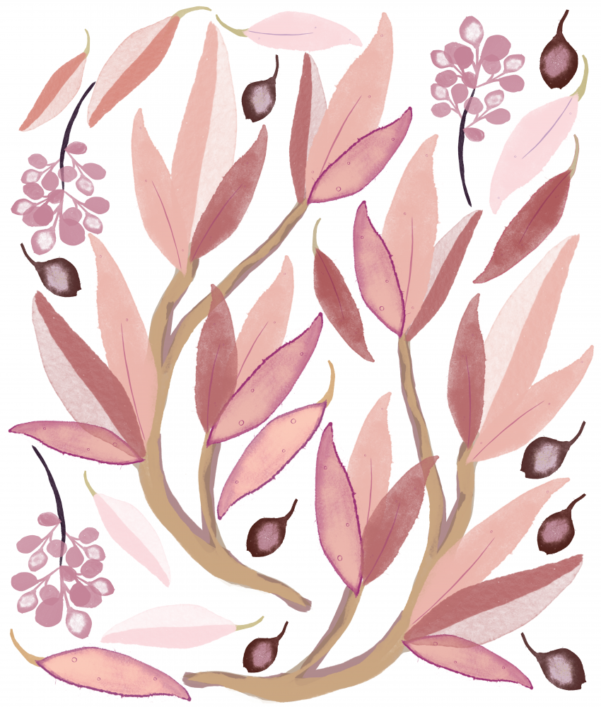 ‘Snowy River’ gum leaves- Fabric Wall Decals - Isla Dream Prints