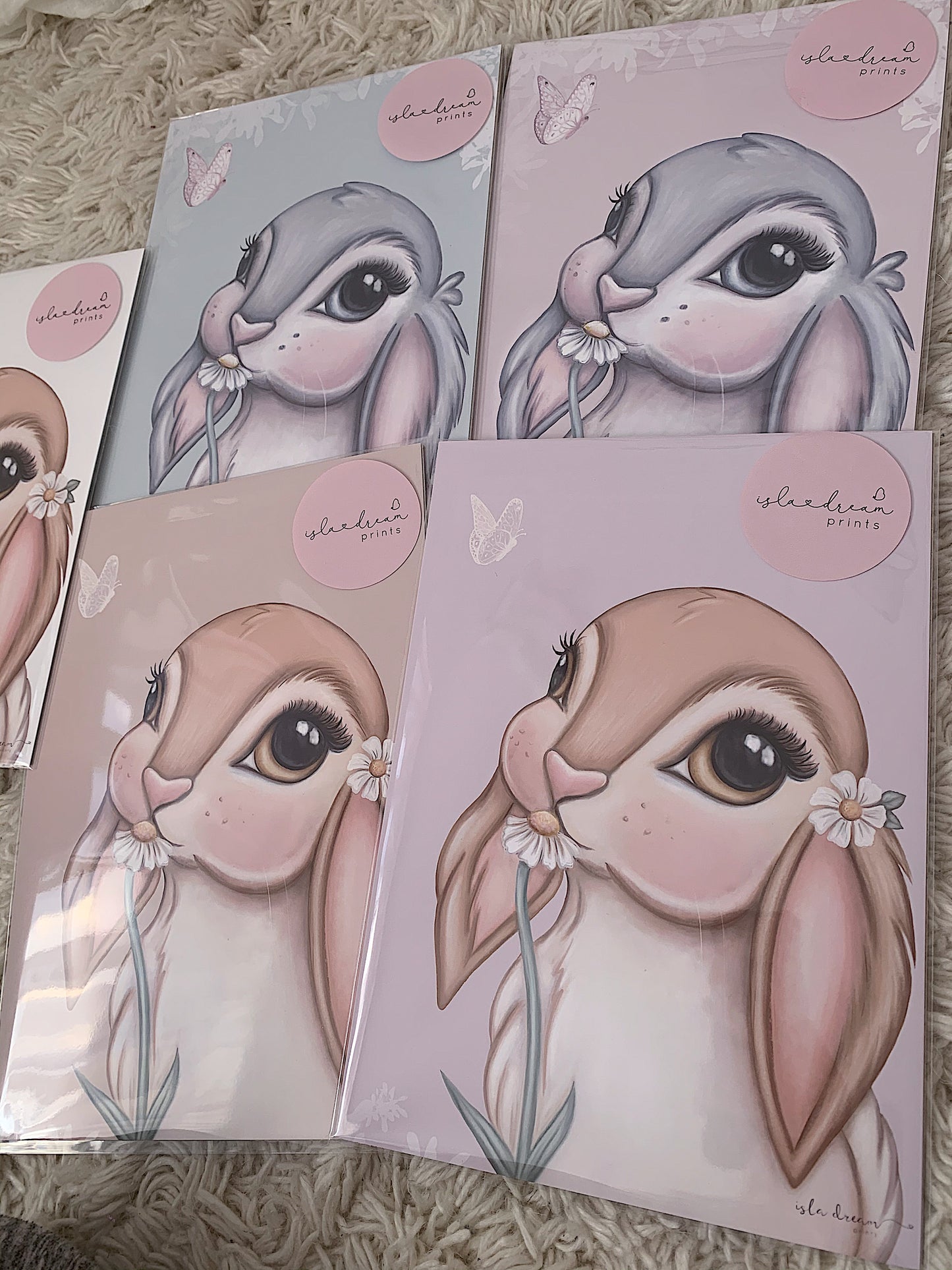 Fawn bunny print- multiple background variations - Isla Dream Prints