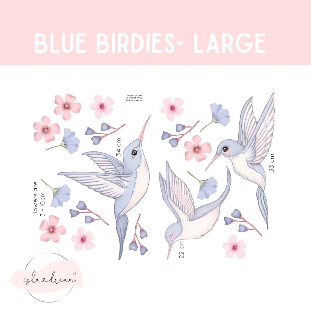 Whimsical Birds Wall Decals