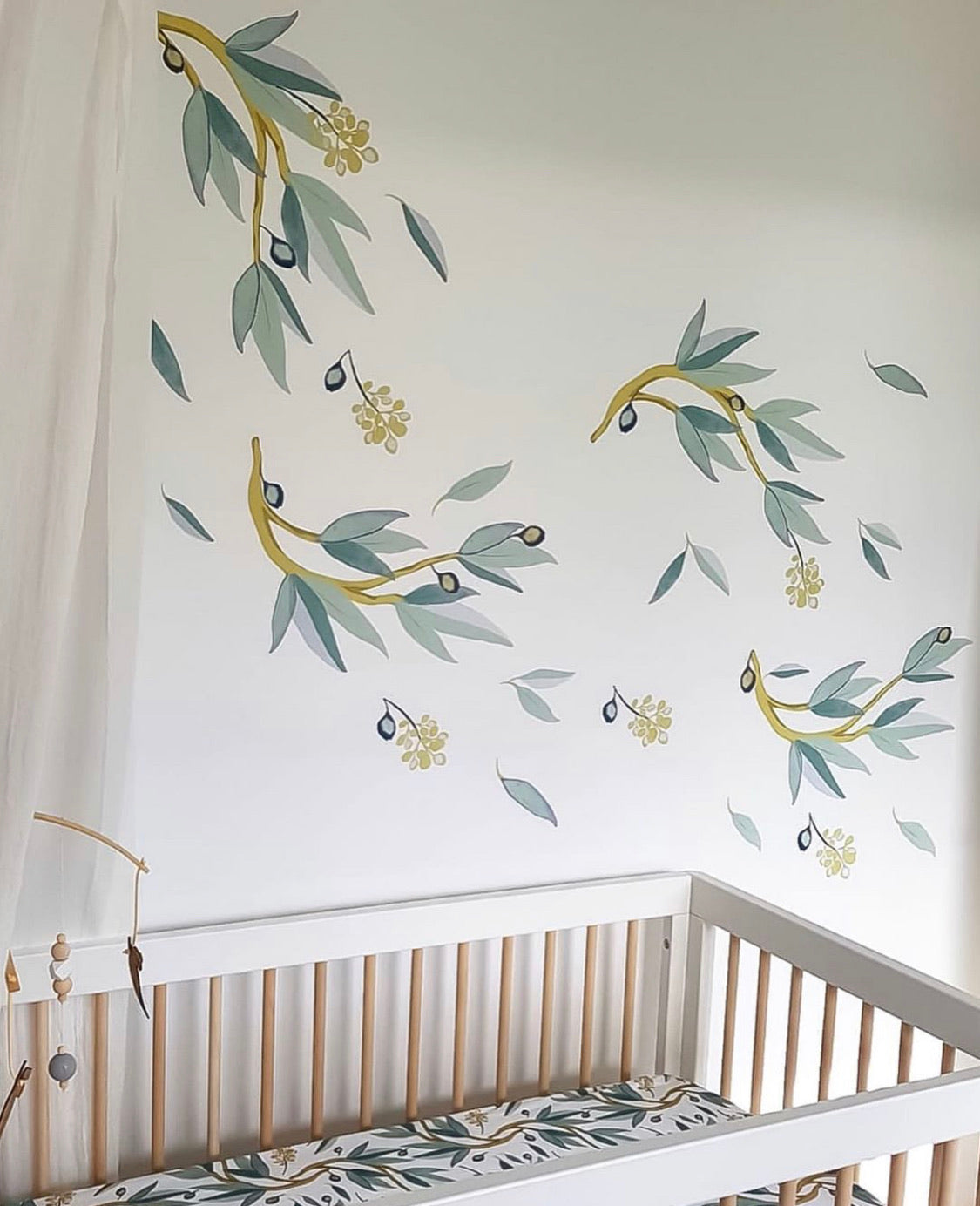 ‘Snowy River’ gum leaves- Fabric Wall Decals - Isla Dream Prints