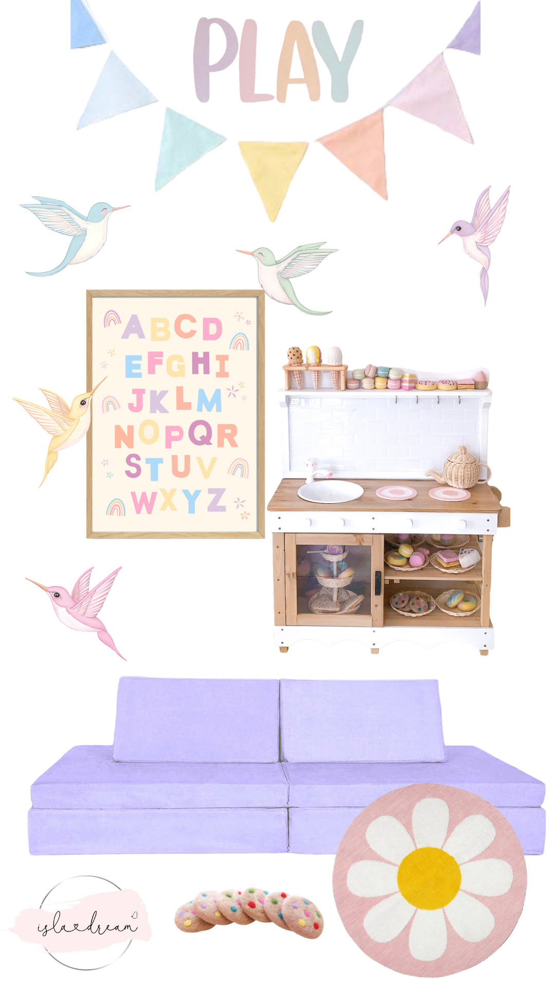 Whimsical Birds Wall Decals