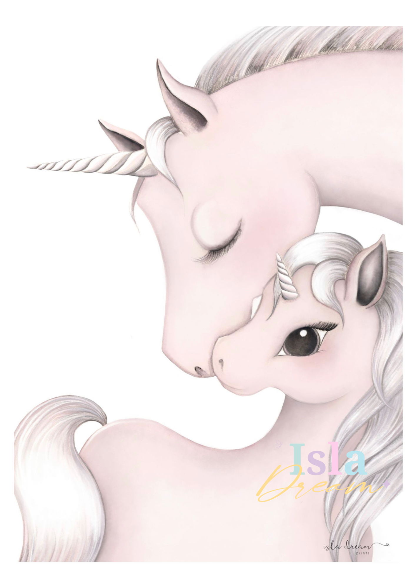 Mila & Mum the Unicorns Print