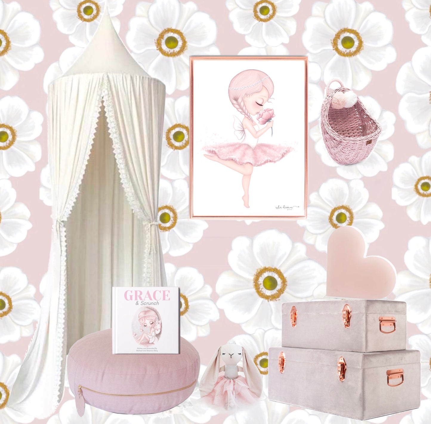 Crysta the ballerina fairy print - Isla Dream Prints