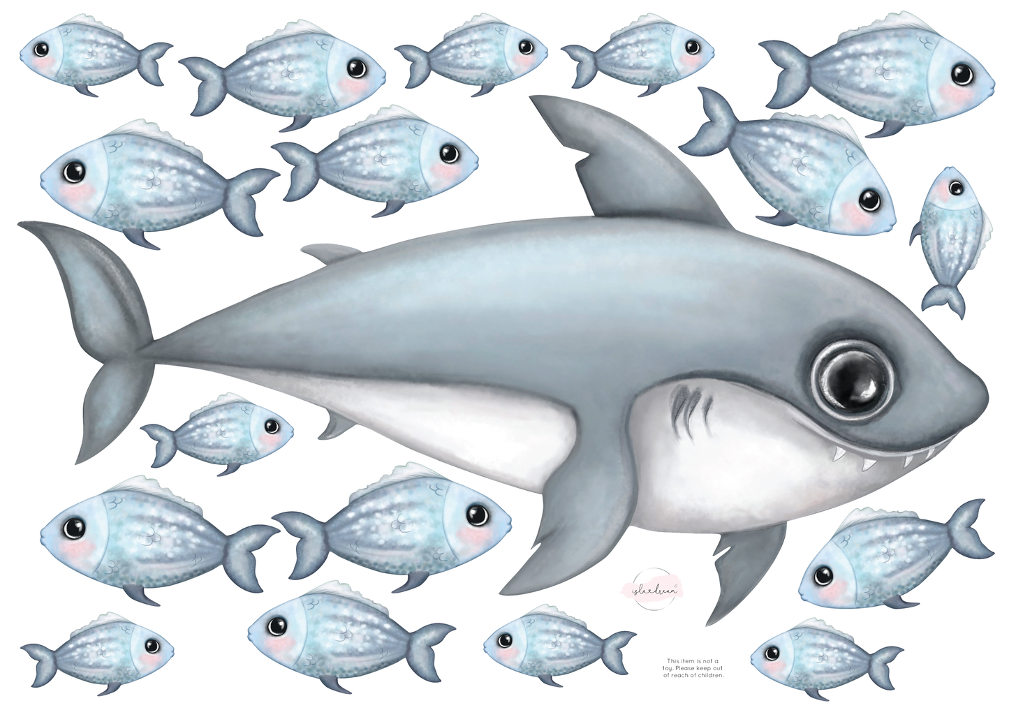 Sea Creatures - Fabric Wall Decals various sizes - Isla Dream Prints