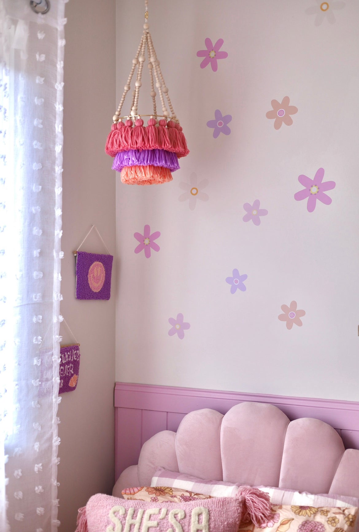 Spring Fling Soft Pastel Flower Wall Decals - A3 & A2