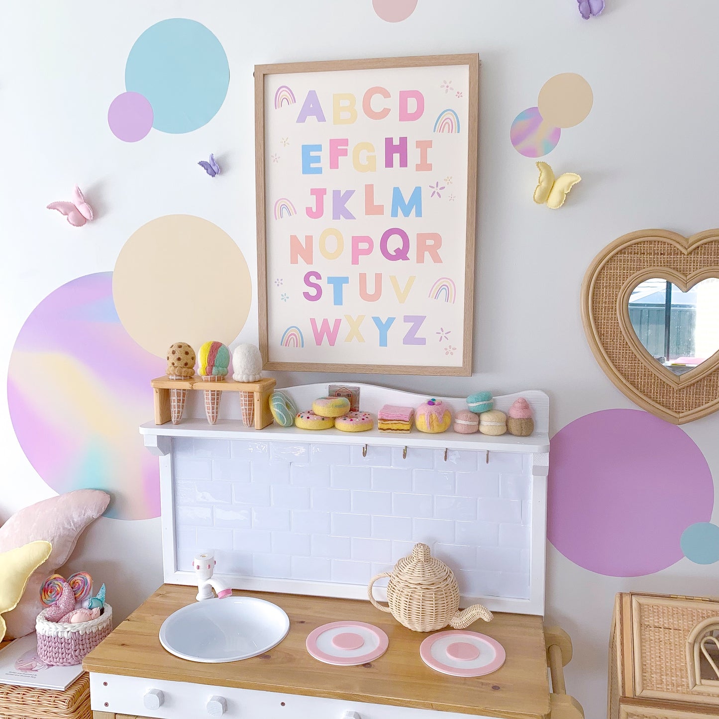 Rainbow Alphabet Print - Pastel