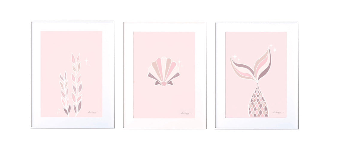 Boho Coastal/ Mermaid art prints- multiple colours - Isla Dream Prints