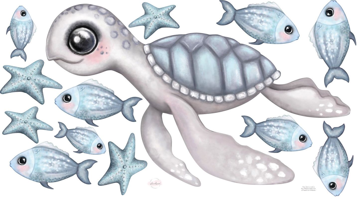 Sea Creatures - Fabric Wall Decals various sizes - Isla Dream Prints