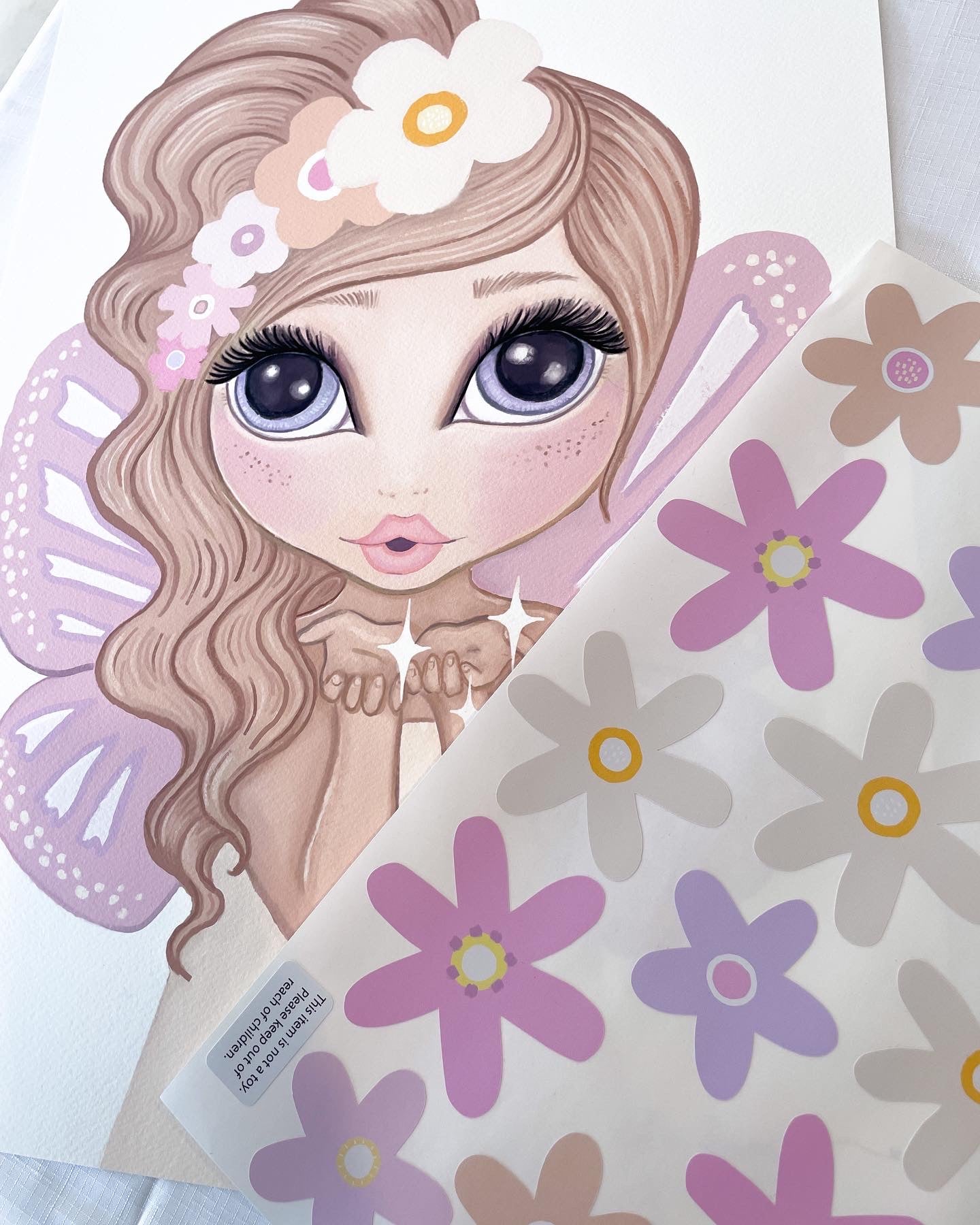 Spring Fling Soft Pastel Flower Wall Decals - A3 & A2