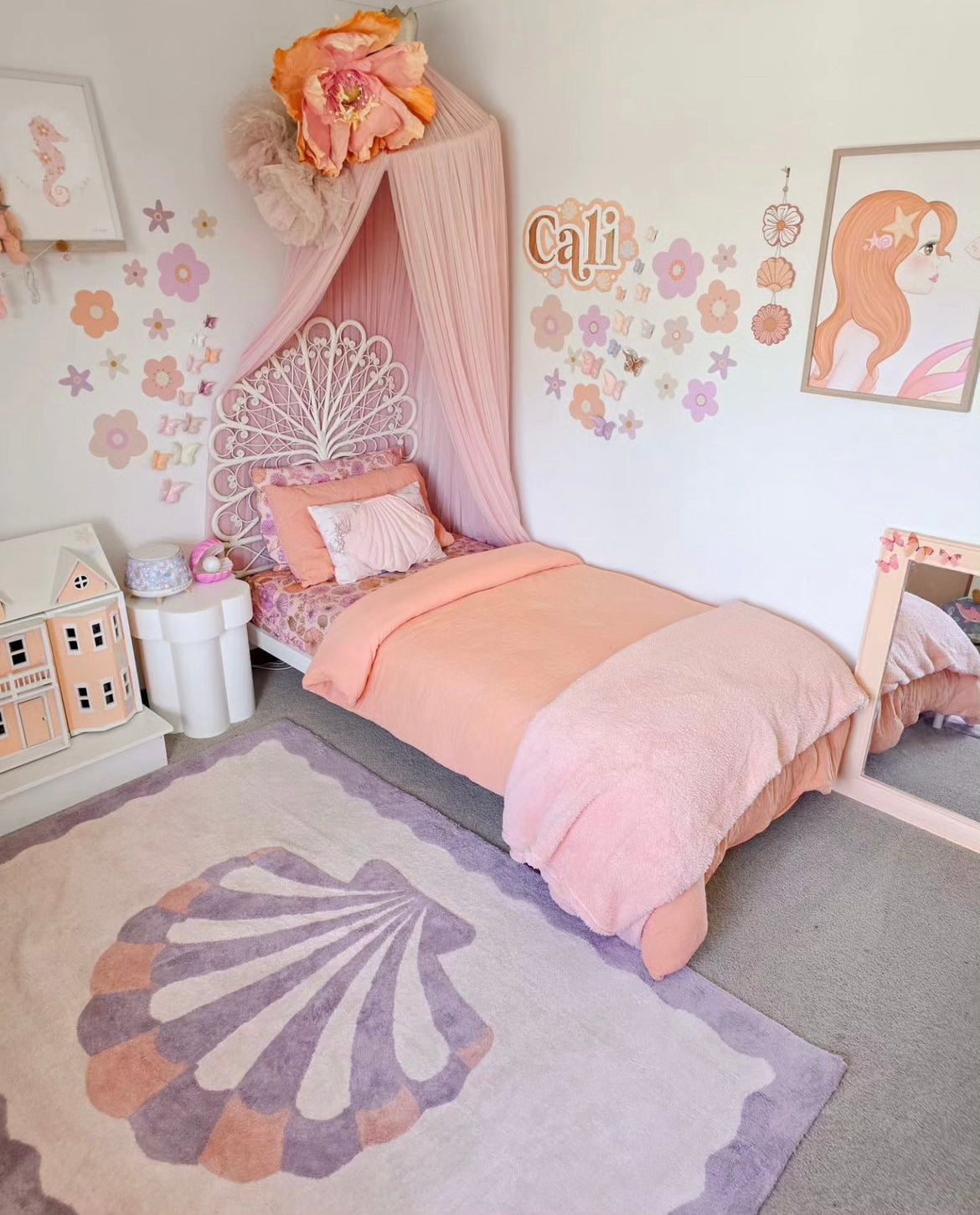 Lorelei Peaches Flower Wall Decals - Mini & Midi