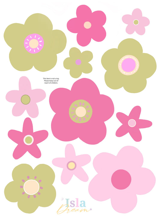 Cute Fruit Flower Wall Decals - Mini & Midi