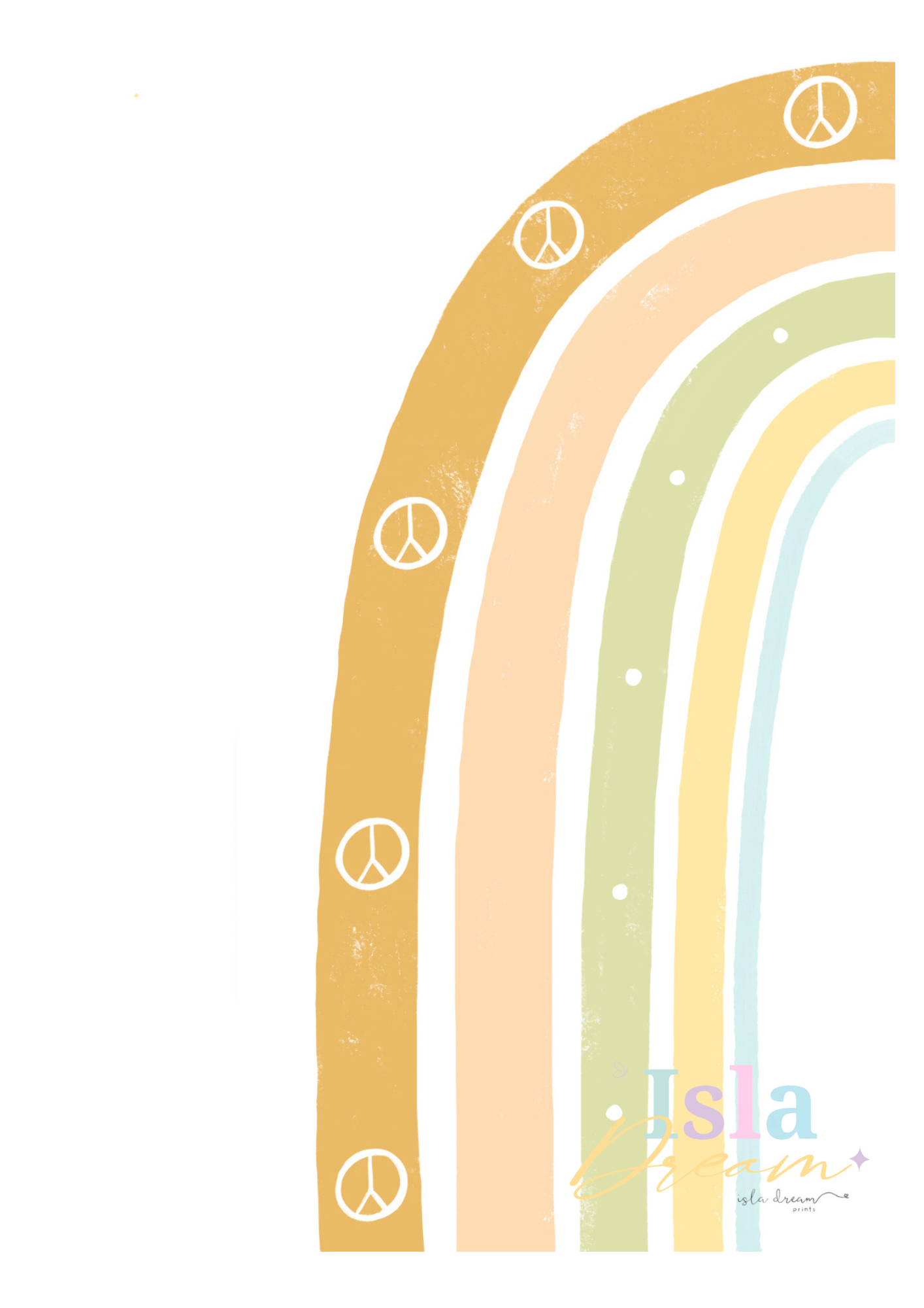 Peace Rainbow Print - Brights