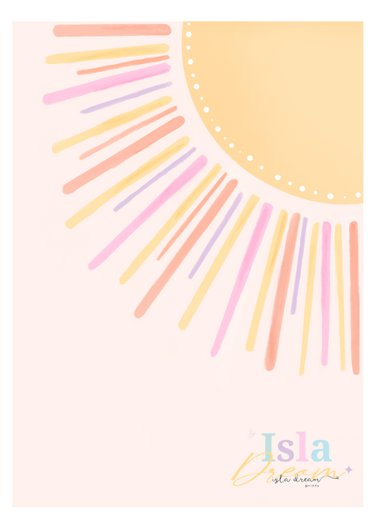 Hello Sunshine Print - Pastel