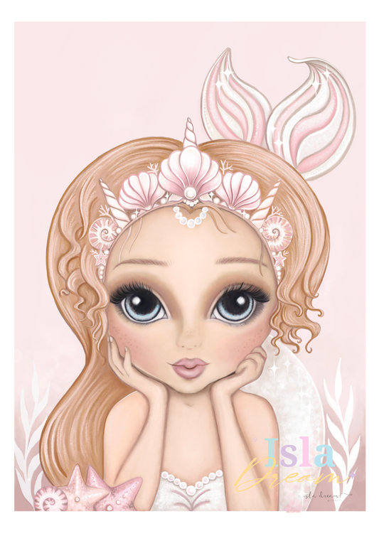 Cora the Mermaid Print
